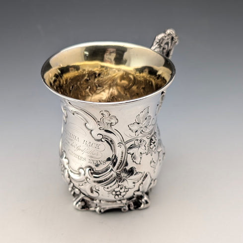 1862年 英國古董純銀馬克杯 192克 Edward & John Barnard