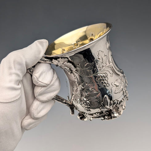 1862年 英國古董純銀馬克杯 192克 Edward & John Barnard