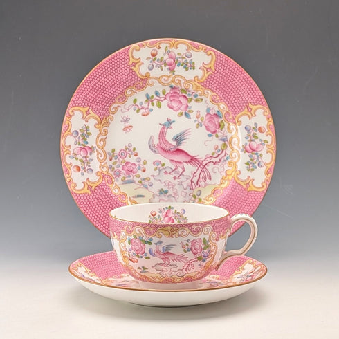 英國復古 Minton 粉紅公雞 骨瓷杯盤組