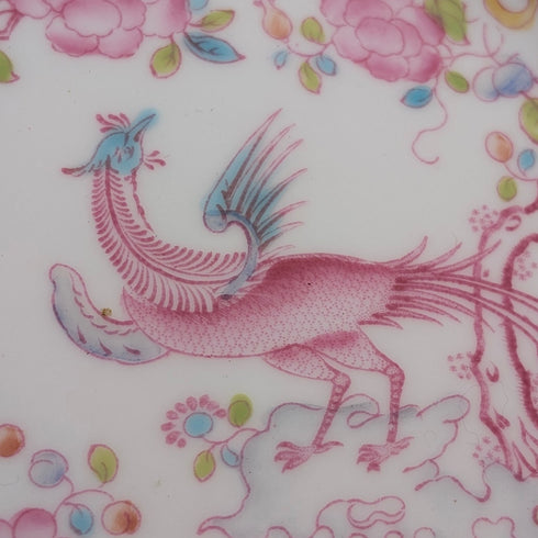 英國復古 Minton 粉紅公雞 骨瓷杯盤組