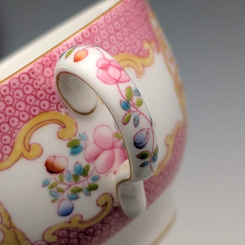 英國復古 Minton 粉紅公雞 骨瓷杯盤組