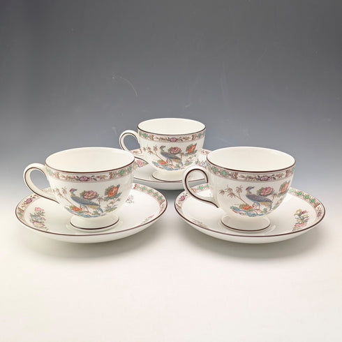 英國復古 Wedgwood「九谷鶴」杯碟三件組①