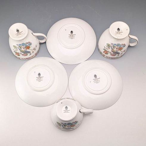 英國復古 Wedgwood「九谷鶴」杯碟三件組①