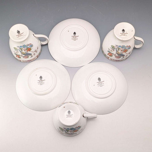 英國復古 Wedgwood「九谷鶴」杯碟三件組①
