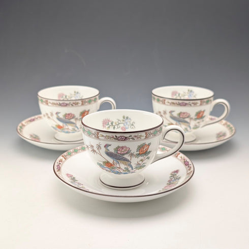 英國復古 Wedgwood「九谷鶴」杯碟組 3套②