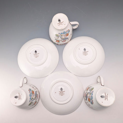 英國復古 Wedgwood「九谷鶴」杯碟組 3套②