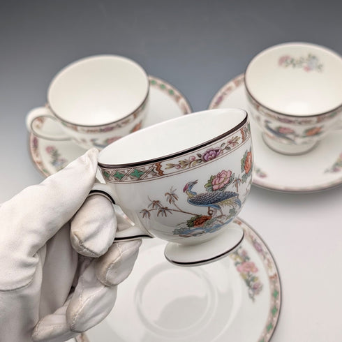 英國復古 Wedgwood「九谷鶴」杯碟組 3套②