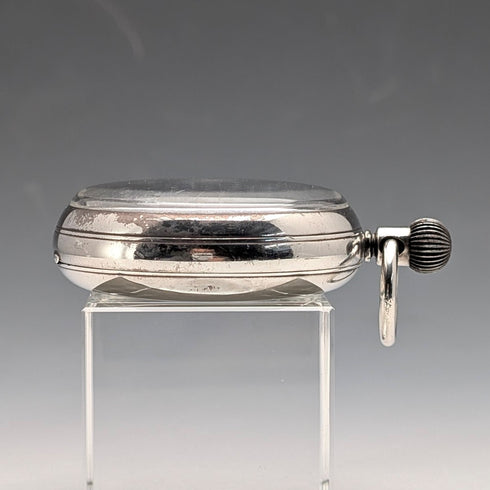 1887年 英國古董 J.W.Benson 懷錶 純銀開放式錶面 運作良好