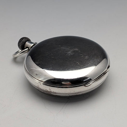 1887年 英國古董 J.W.Benson 懷錶 純銀開放式錶面 運作良好