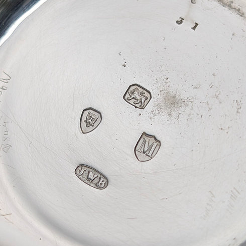 1887年 英國古董 J.W.Benson 懷錶 純銀開放式錶面 運作良好