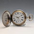 Late 19th Century Antique Unsigned Pocket Watch, Nickel Alloy Niello Decoration, Hunter Case, Working Order