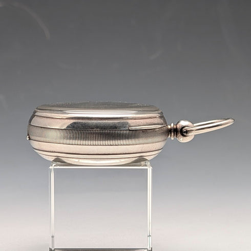 1873年 英國古董 裝飾錶盤 鑰匙上鍊 懷錶 直徑55毫米 H Osburn 故障品