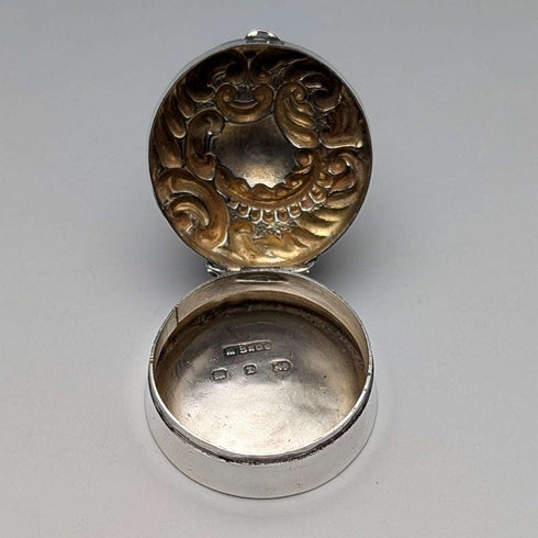 1899年 英國古董 純銀製 小型藥盒 5.9g M Bros