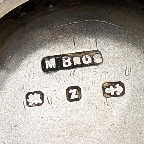 1899 British Antique Sterling Silver Small Pill Box 5.9g M Bros