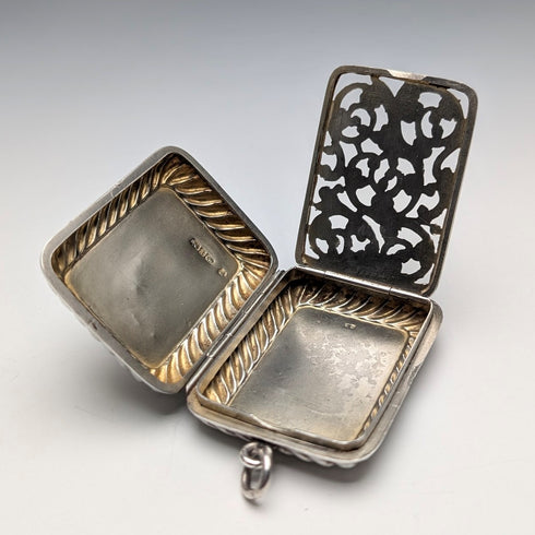 1891年 英国アンティーク 純銀製 ヴィネグレット 33g Hayes Brothers