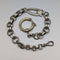 Vintage Silver Plated Fancy Link Albert Chain with Bolt Ring Clasps