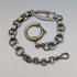 Vintage Silver Plated Fancy Link Albert Chain with Bolt Ring Clasps