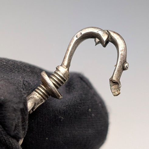 復古鍍銀龍蝦扣花式鍊環懷錶鍊