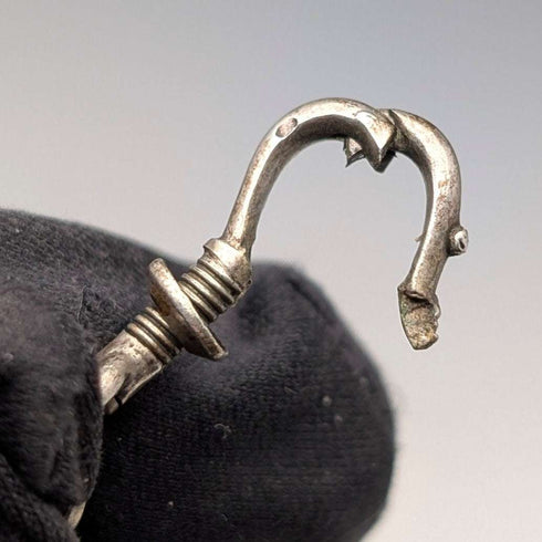 Vintage Silver Plated Fancy Link Albert Chain with Bolt Ring Clasps