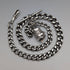 1900年頃 英国アンティーク 純銀製アルバートチェーン 62g Mr.パンチ チャームフォブ