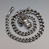 Circa 1900 English Antique Sterling Silver Albert Chain 62g Mr. Punch Charm Fob