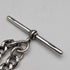 Circa 1900 English Antique Sterling Silver Albert Chain 62g Mr. Punch Charm Fob