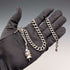 Circa 1900 English Antique Sterling Silver Albert Chain 62g Mr. Punch Charm Fob