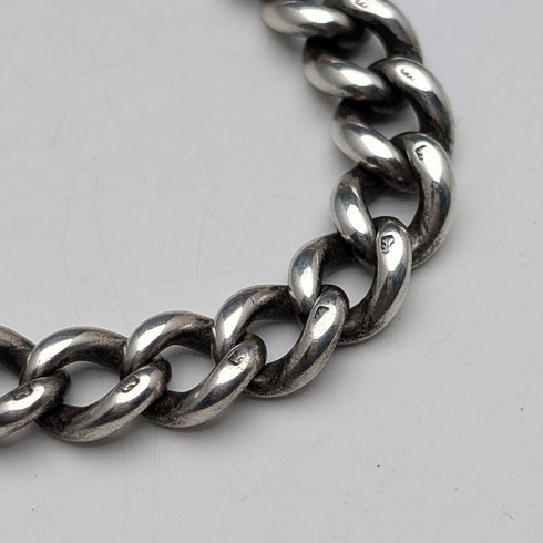 1889年 英國古董 純銀懷錶鍊 50克 純銀徽章吊墜