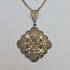 German Vintage Sterling Silver Gilt Filigree Pendant with New Chain