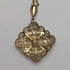 German Vintage Sterling Silver Gilt Filigree Pendant with New Chain