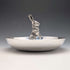 US Vintage Silverplate Rabbit Sculpture Accessory Tray Reed & Barton