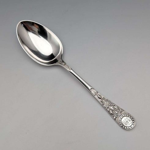 1905 British Antique Sterling Silver Christening Spoon 37g Atkin Brothers Cased