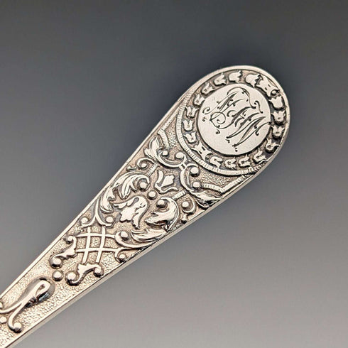 1905 British Antique Sterling Silver Christening Spoon 37g Atkin Brothers Cased