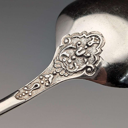 1905 British Antique Sterling Silver Christening Spoon 37g Atkin Brothers Cased