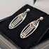 British Vintage Sterling Silver Mackintosh Rose Earrings with Case