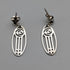 British Vintage Sterling Silver Mackintosh Rose Earrings with Case