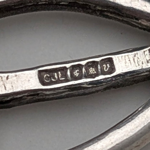 英國古董 純銀製 麥金塔玫瑰 水滴項鍊 附首飾盒