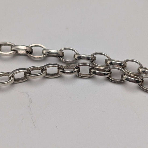 British Vintage Sterling Silver Mackintosh Rose Drop Necklace with Case