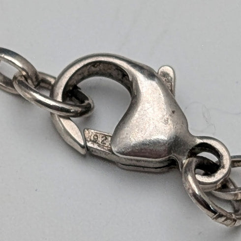 英國古董 純銀製 麥金塔玫瑰 水滴項鍊 附首飾盒