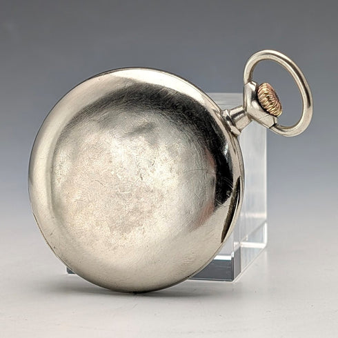 Circa 1920 Antique Omega Pocket Watch, Alloy Case, Open Face, Good Working Condition