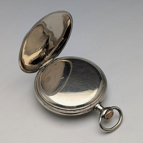 Circa 1920 Antique Omega Pocket Watch, Alloy Case, Open Face, Good Working Condition