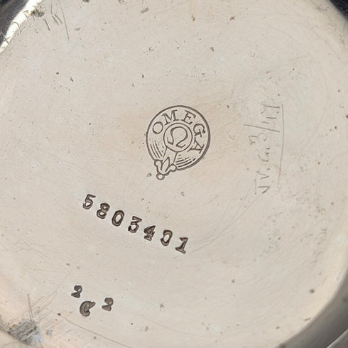 Circa 1920 Antique Omega Pocket Watch, Alloy Case, Open Face, Good Working Condition