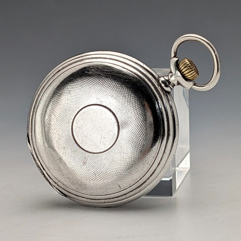 Circa 1913 Antique Longines Pocket Watch, Silver Hunter Case, Good Working Order