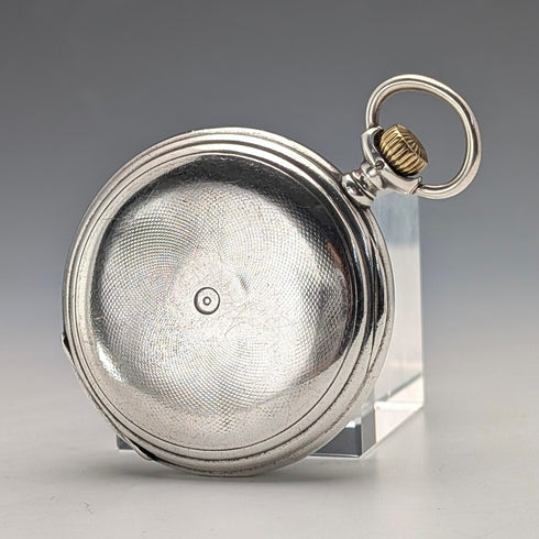 Circa 1913 Antique Longines Pocket Watch, Silver Hunter Case, Good Working Order