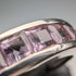 Vintage Purple Stone Half Eternity Sterling Silver Ring (US Size 7)