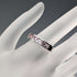 Vintage Purple Stone Half Eternity Sterling Silver Ring (US Size 7)