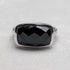 Vintage Checkerboard Cut Onyx Sterling Silver Ring (JP size 19)