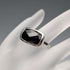 Vintage Checkerboard Cut Onyx Sterling Silver Ring (JP size 19)