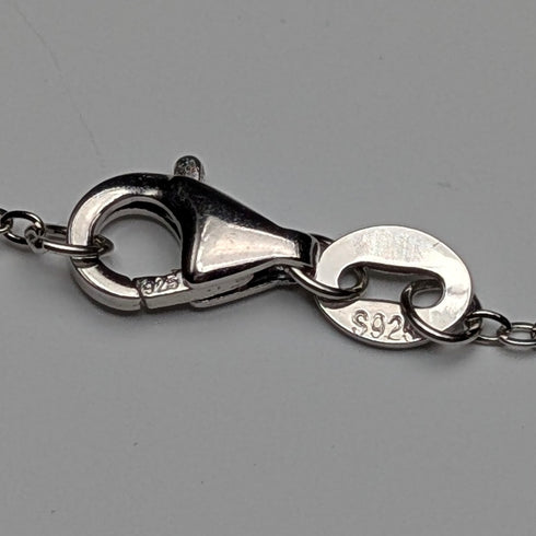 復古紫色寶石純銀底座吊墜附純銀鍊