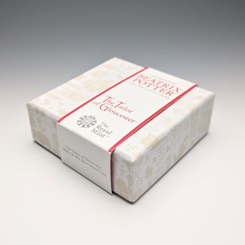 英國 碧翠絲・波特 誕生150週年紀念 「格洛斯特的裁縫」50便士紀念銀幣 英國皇家鑄幣廠 附盒及說明書